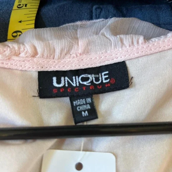 Pink Unique Ruffle Button Up Tank Top - Picture 4 of 4